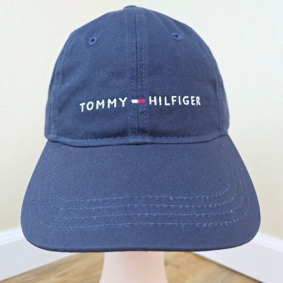 🔸️NWT Tommy Hilfiger Blue Logo Unisex Adjustable Baseball Hat One Size - Picture 3 of 11